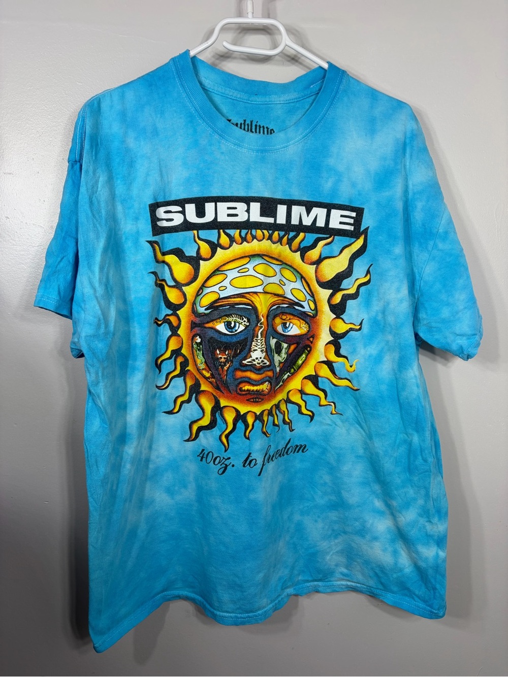 Sublime 40oz to Freedom Sun Graphic Band T Shirt Blue XL